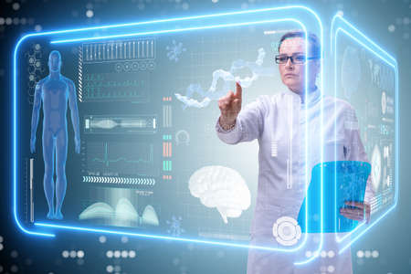 Woman doctor in telemedicine mhealth concept