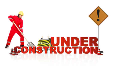 Concept of under construction for your webpage