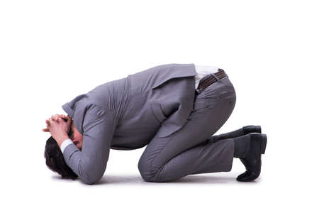 Businessman isolated on the white backgroundの写真素材