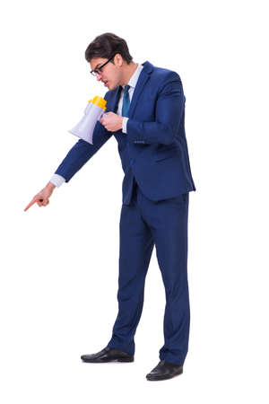 Businessman isolated on the white backgroundの写真素材