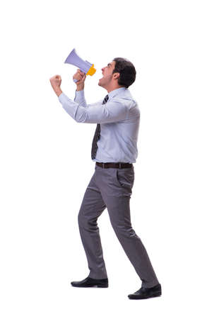 Businessman isolated on the white backgroundの写真素材