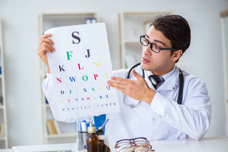 Eye doctor in medical conceptの写真素材
