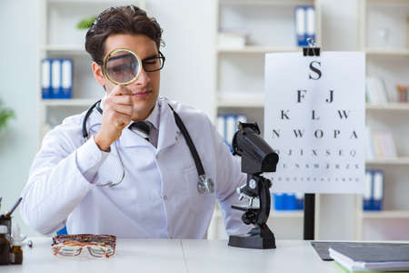 Eye doctor in medical conceptの写真素材