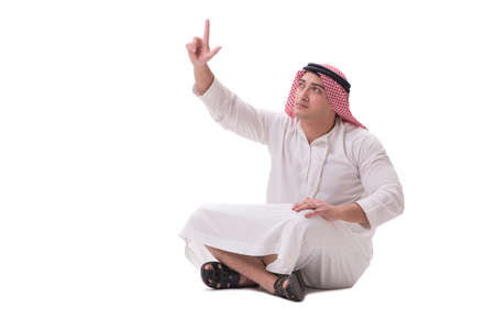 Arab businessman isolated on white backgroundの写真素材