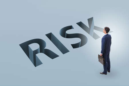 Businessman in financial risk business conceptの写真素材
