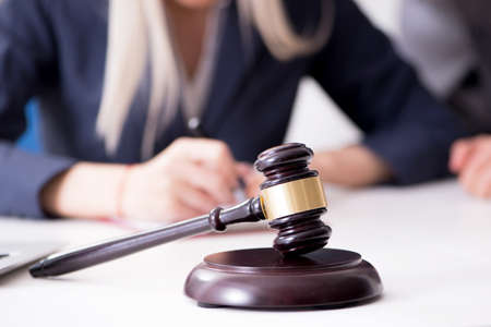 Judge and his gavel in law conceptの写真素材