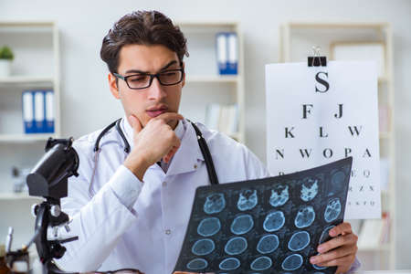 Eye doctor in medical conceptの写真素材