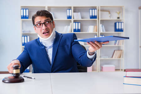 Judge in medical insurance conceptの写真素材