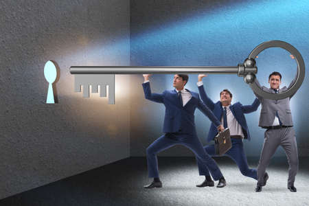 Businessmen in team and teamwork conceptの写真素材