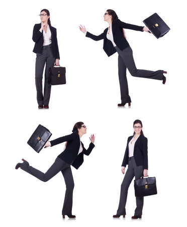 Young businesswoman in various posesの写真素材