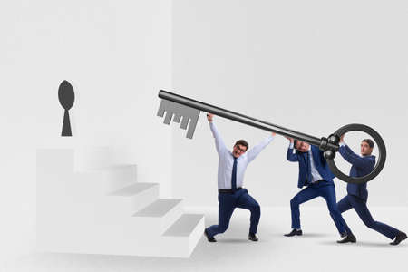 Businessmen in team and teamwork conceptの写真素材