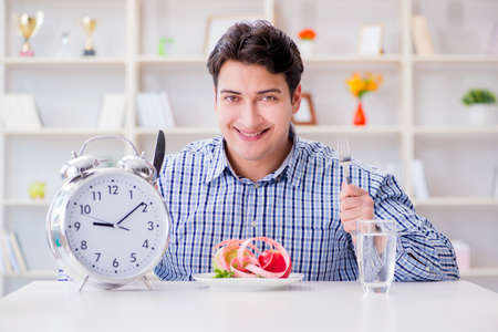 Concept of slow service in the restaurantの写真素材