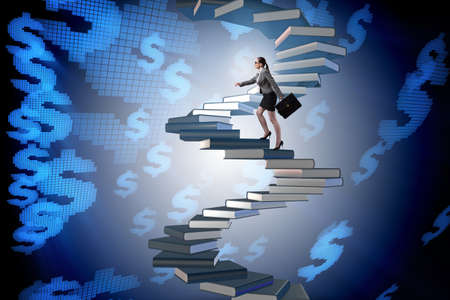 Businesswoman promoted after getting good educationの写真素材