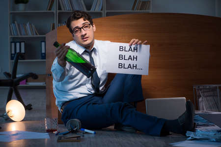 Employee not satisfied with general talkの写真素材