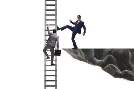 Business unethical competition concept with businessmenの写真素材