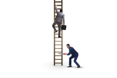 Business unethical competition concept with businessmenの写真素材