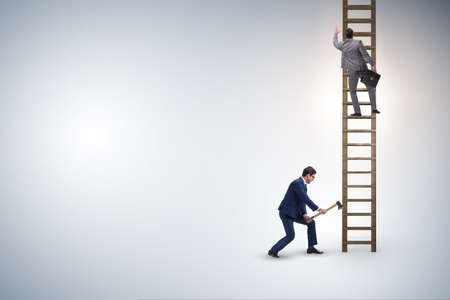 Business unethical competition concept with businessmenの写真素材