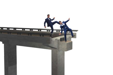 Business unethical competition concept with businessmenの写真素材