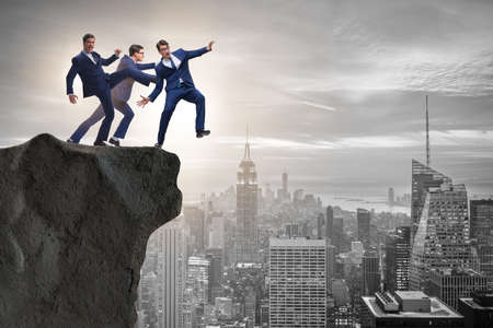 Business unethical competition concept with businessmen