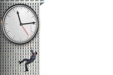 Businessman in time management conceptの写真素材