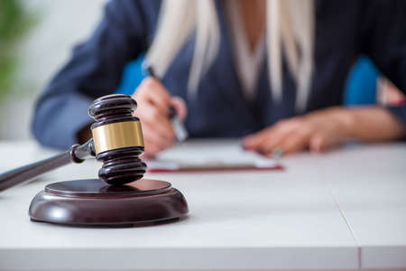 Judge and his gavel in law conceptの写真素材