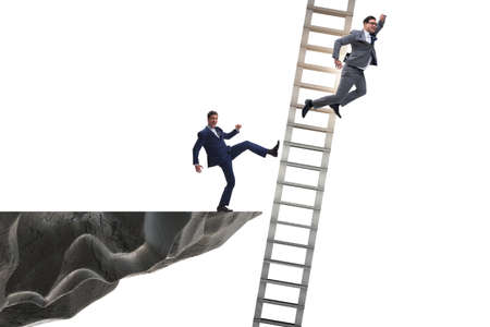 Business unethical competition concept with businessmenの写真素材