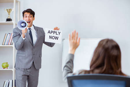 Business people in recruitment conceptの写真素材