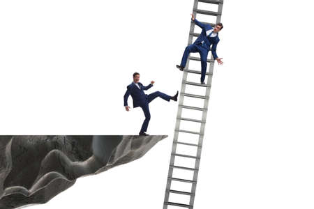 Business unethical competition concept with businessmen