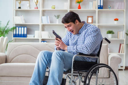 Disabled student desperate and committing suicideの写真素材