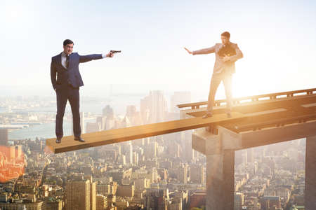 Interdependancy concept with two businessmen