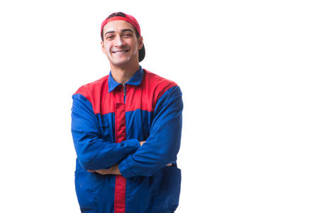 Contractor employee isolated on white background
