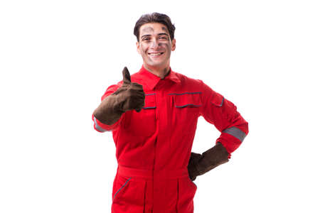 Contractor employee isolated on white backgroundの写真素材