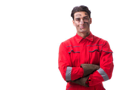 Contractor employee isolated on white backgroundの写真素材