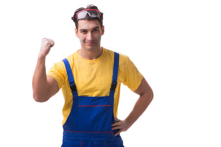 Contractor employee isolated on white background