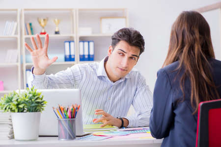 People discussing new design of projectの写真素材