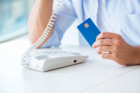 Concept on online payments with credit card