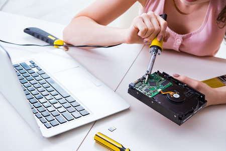 Hard drive repair and data recovery with restoration