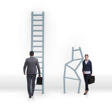 Concept of inequal career opportunities between man womanの写真素材