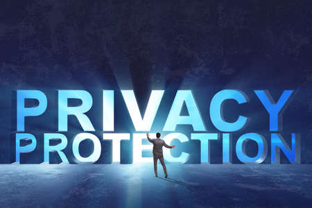 Privacy protection concept in modern IT technologyの写真素材