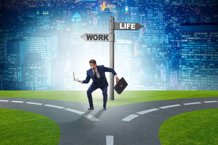 Work life or home balance business conceptの写真素材