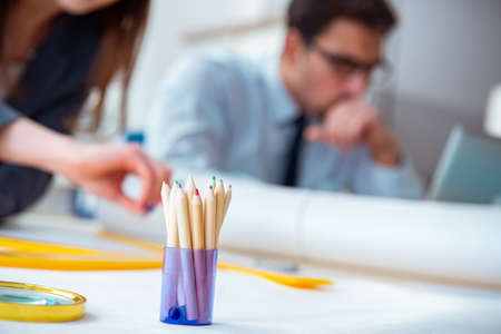 Engineers working on new projectの写真素材