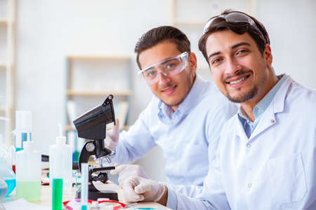 Team of chemists working in the labの写真素材
