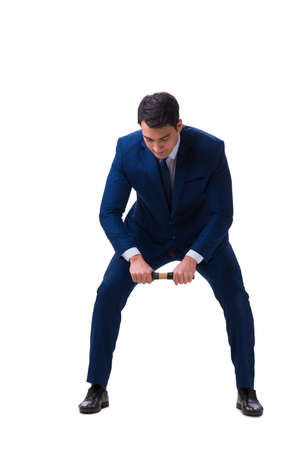 Businessman isolated on white backgroundの写真素材