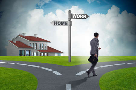 Work life or home balance business conceptの写真素材