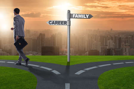 Work life or home balance business conceptの写真素材