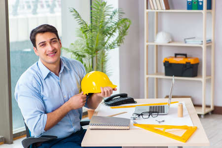 Construction engineer working on new project