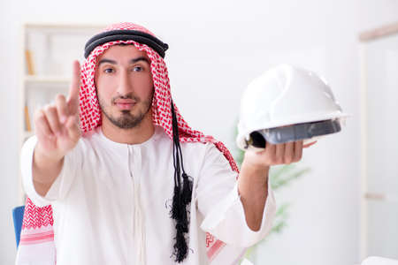 Arab engineer working on new projectの写真素材