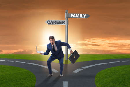 Work life or home balance business conceptの写真素材