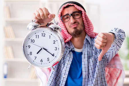 Arab student preparing for university examsの写真素材