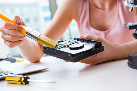Hard drive repair and data recovery with restoration